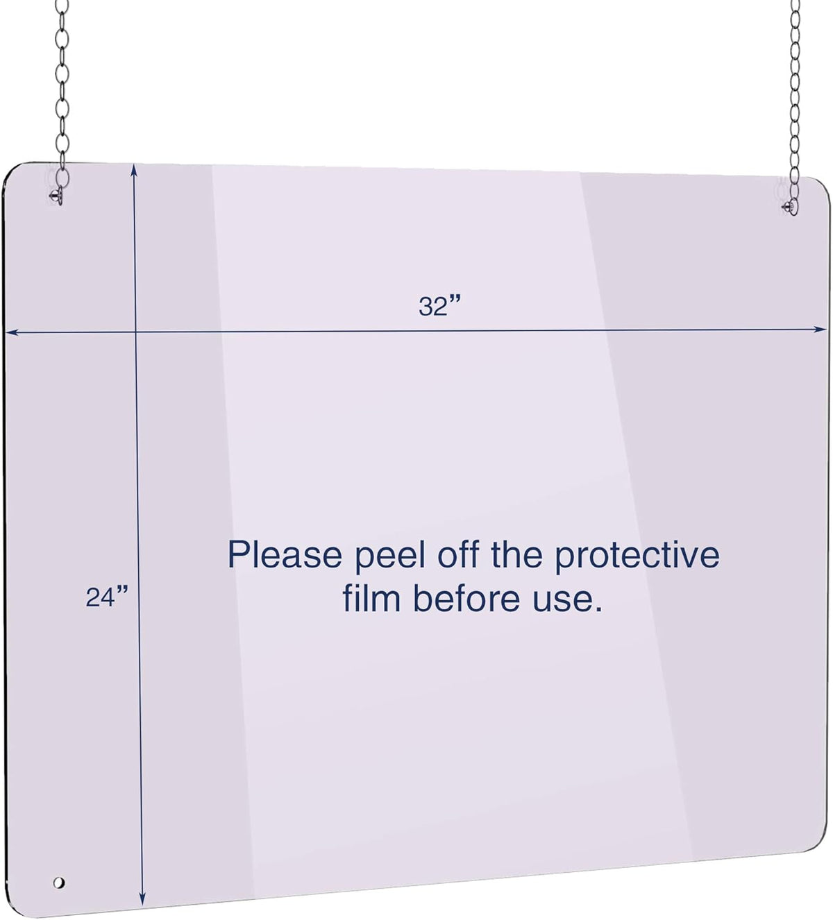 Portable Acrylic Sneeze Guard Shield, Pack of 2 E3387