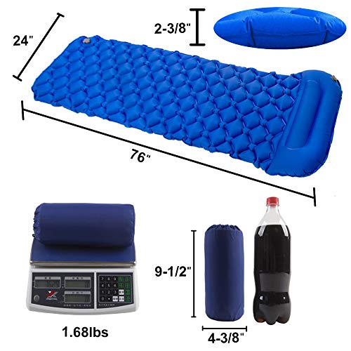 Inflatable Camping Sleeping Pad with Pillow X685770