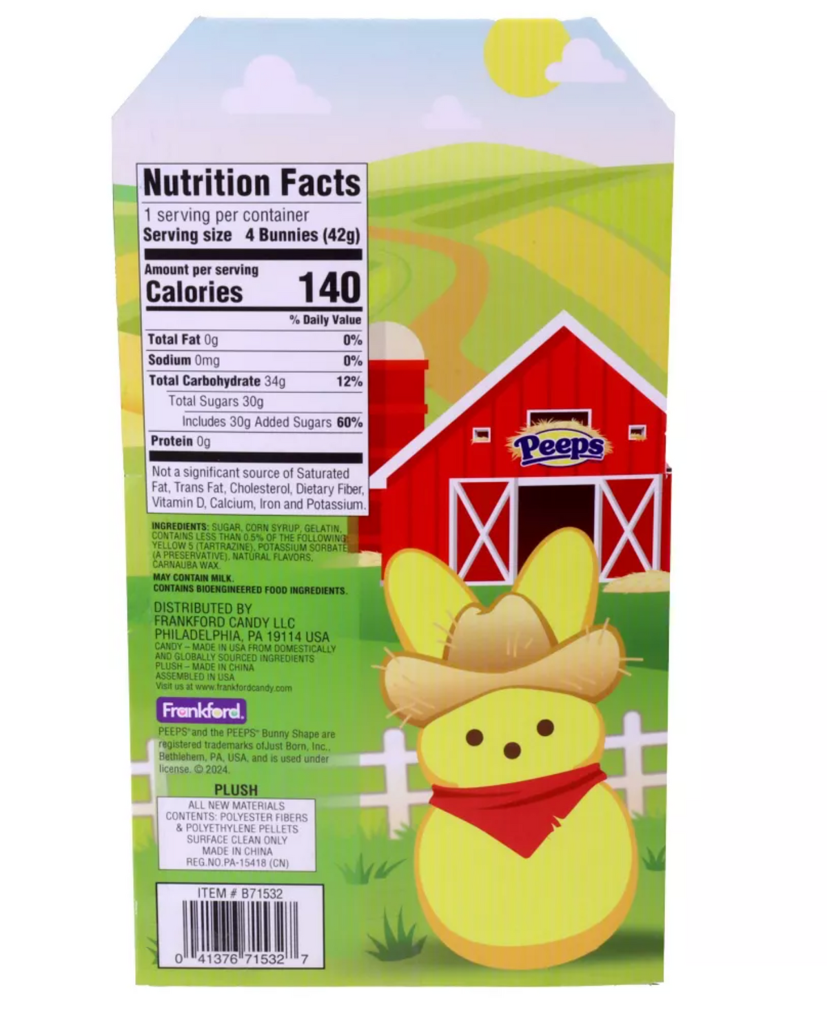Easter Bunny Plush Marshmallow 1.5oz/4ct Gift Set V654477