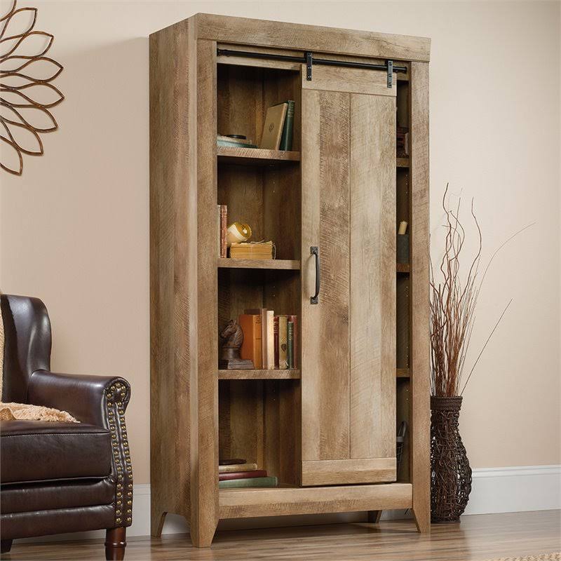 6 Shelf Storage Cabinet in Craftsman Oak C950