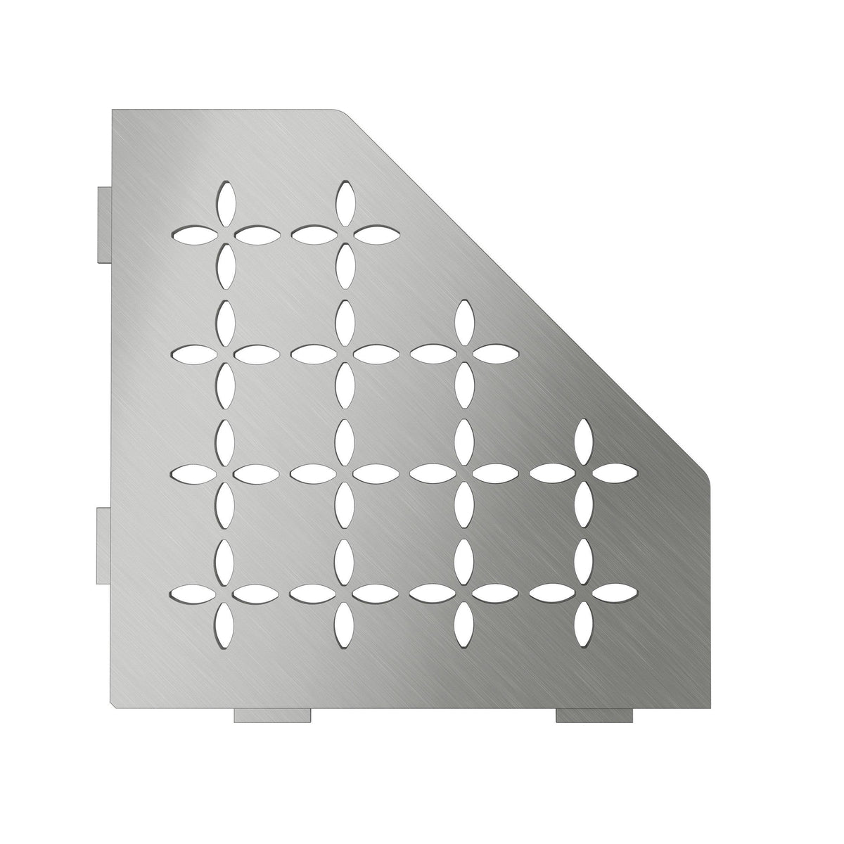 Pentagon Corner Shelf Brushed Stainless Steel D648