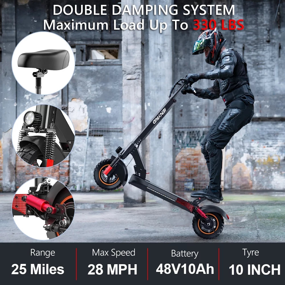 700W Electric Scooter with 10" Tires and Seat L425149