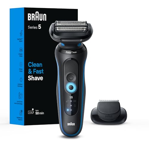 Blue Electric Foil Shaver with Precision Trimmer H86743