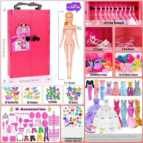 11.5-inch Fashion Doll and Wardrobe Playset H6489