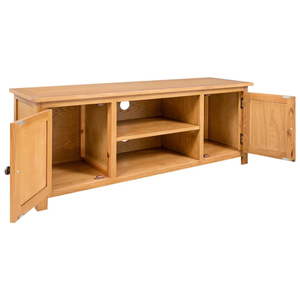 Solid Oak Wood TV Cabinet Y34945