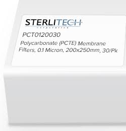 0.10 Micron Polycarbonate Membrane Filters 200 x 250 mm, 30/pk X10609
