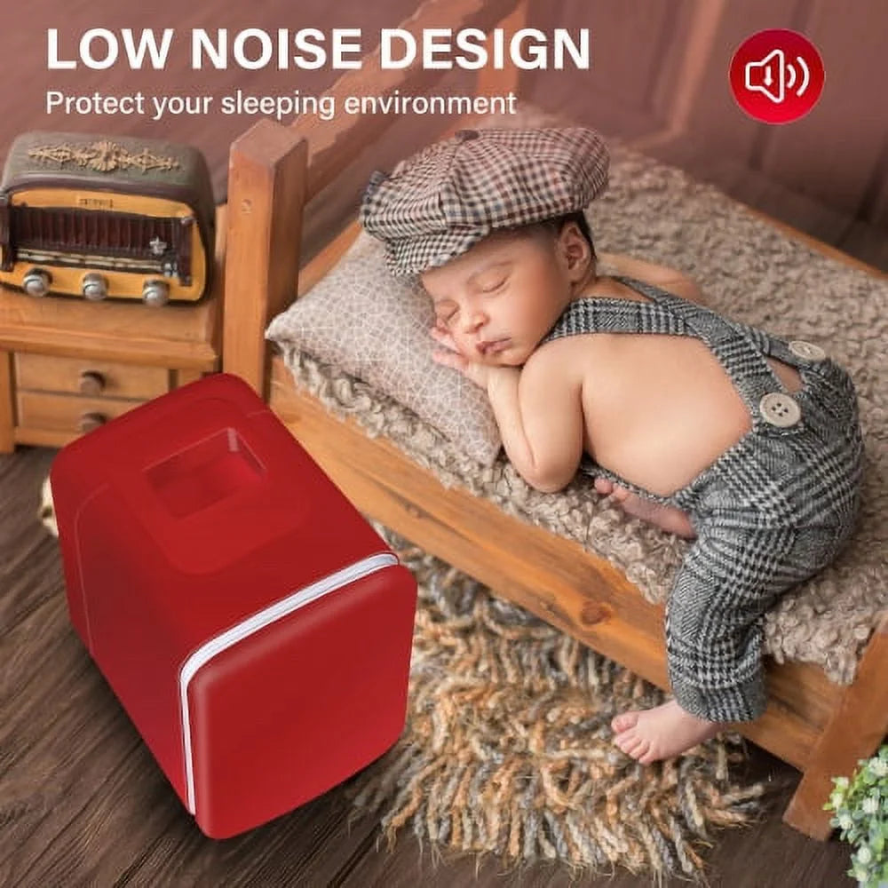 Portable Mini Fridge Cooler and Warmer 4L Red Q215527