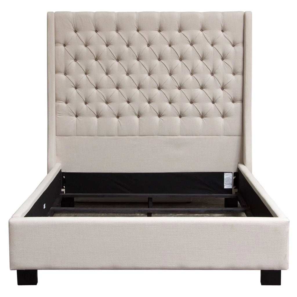 Tufted Bed with Vintage Wing N3303
