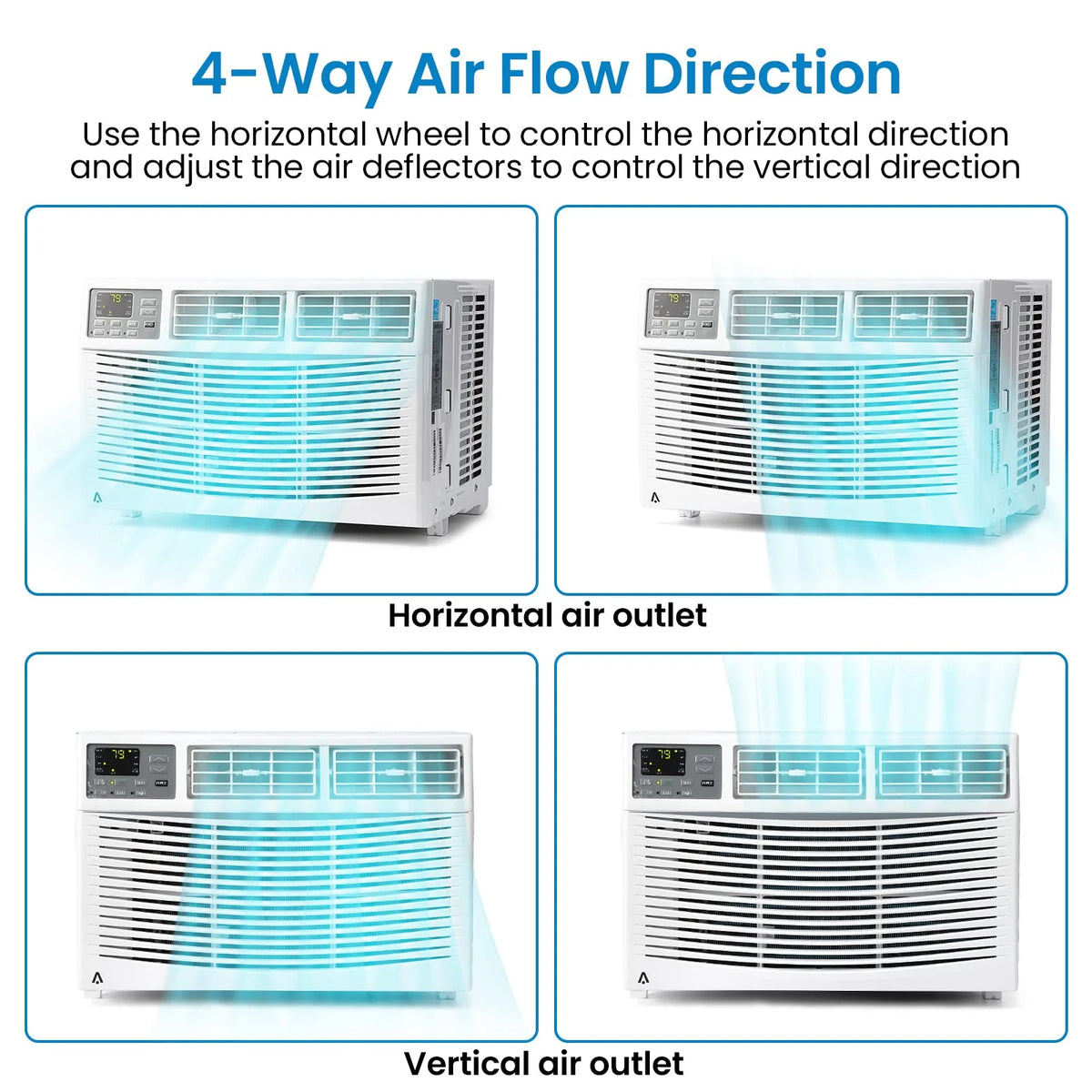8,000 BTU Smart Window Air Conditioner White F39053