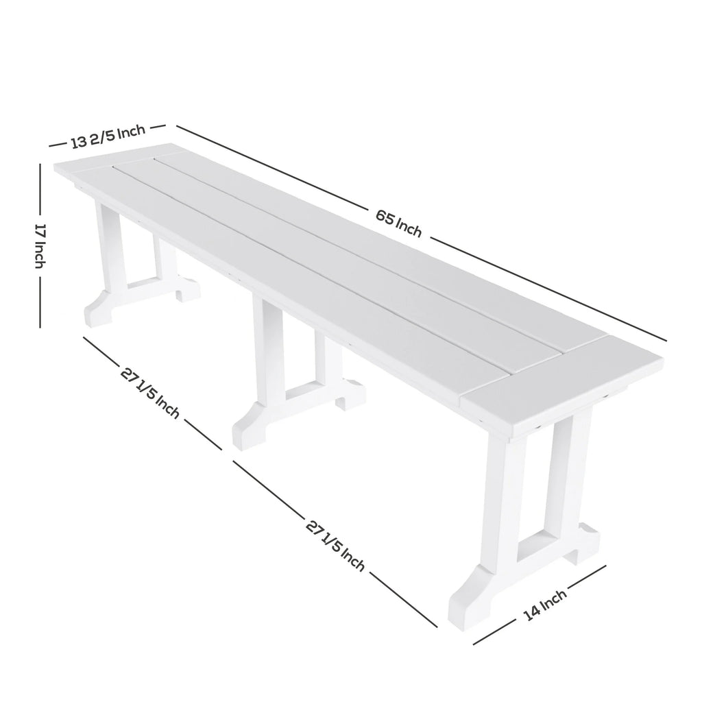 6-Piece All Weather Outdoor Dining Set with Bench B153