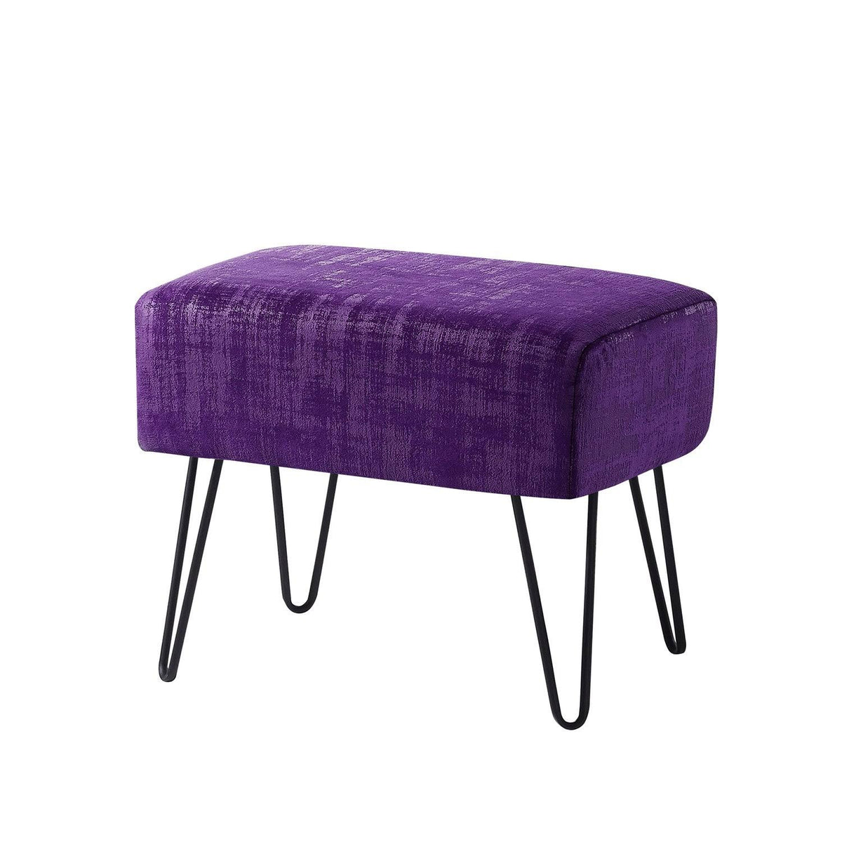 Textured Velvet Ottoman X225728