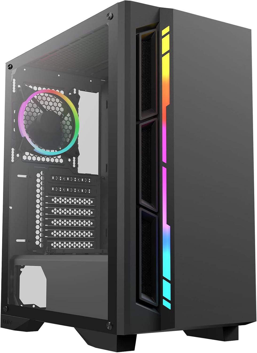 Mid-Tower ATX Gaming Case with Tempered Glass Side Panel F651692