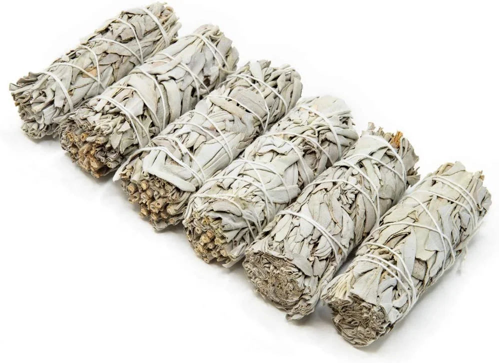 White Sage Bundles 6 Pack 4 inch E9243