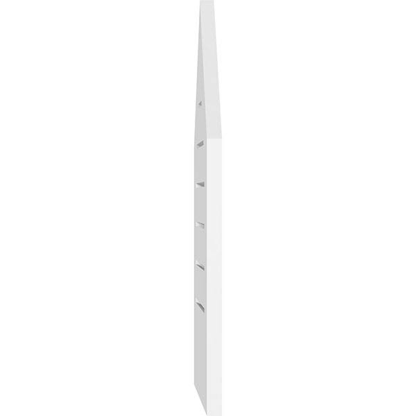 Peaked Top Surface Mount PVC Gable Vent 7/12 Pitch H7412