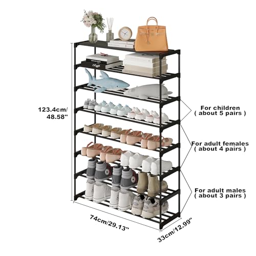 Black Stackable 20 Pairs Shoe Rack P34462