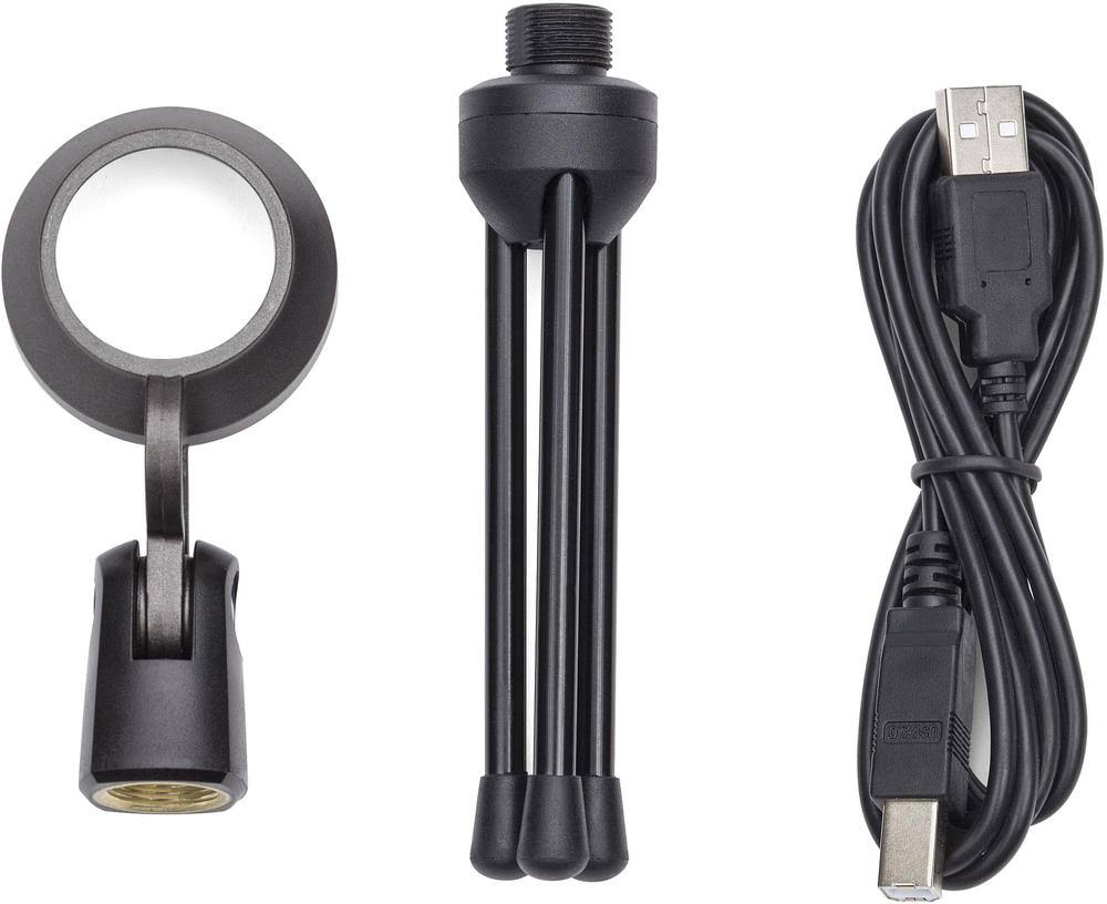 Silver USB Studio Microphone with Headphones and Software G7596