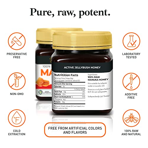 Manuka Honey MGO 850+ UMF 20+ Raw Organic 250g E315