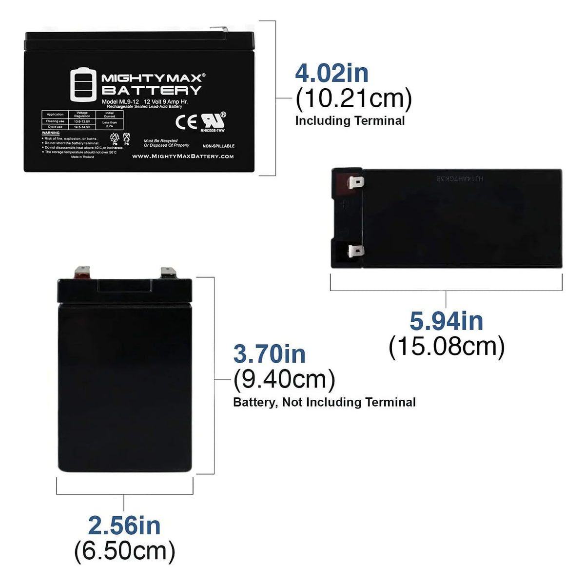 12V 9AH Replacement Battery P9180