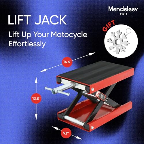 1100lb Motorcycle Scissor Lift Jack with Wide Deck T8560