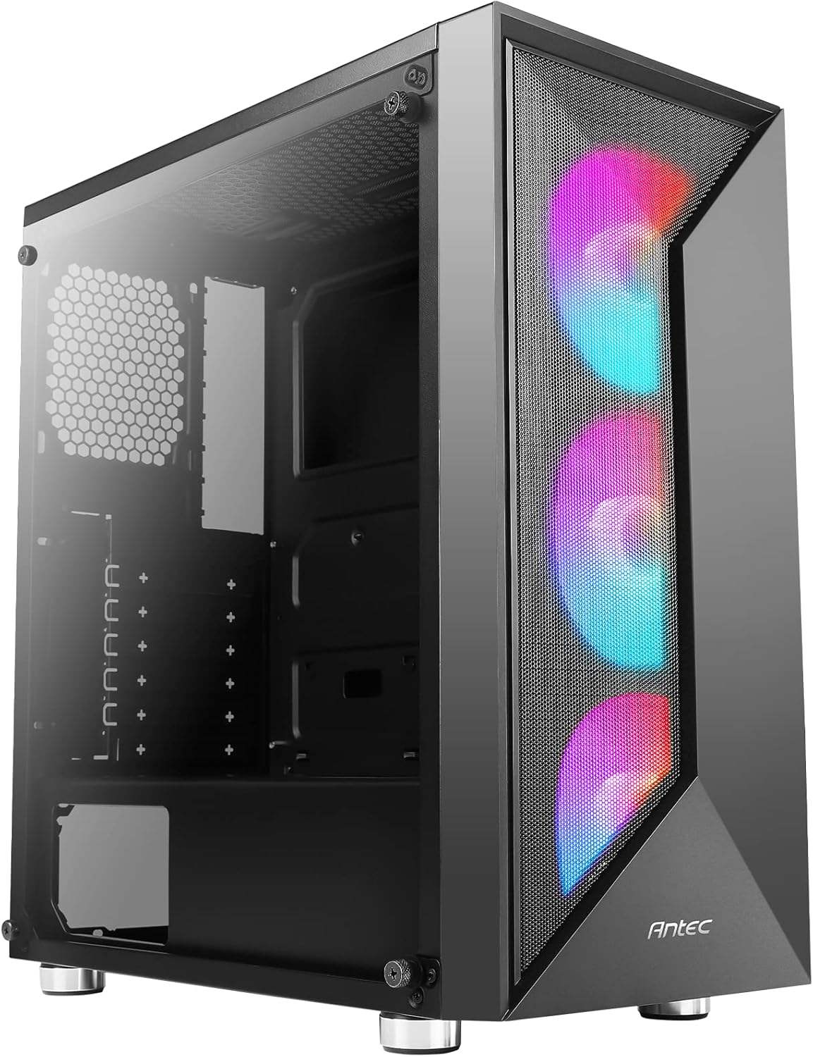 Mid-Tower ATX Gaming Case with Tempered Glass Side Panel F651692
