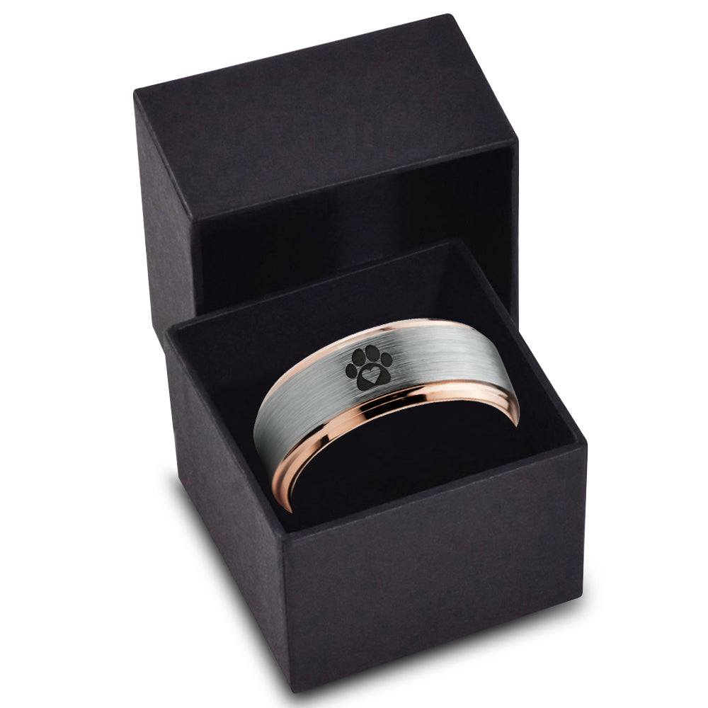 18k Rose Gold Tungsten Ring N558
