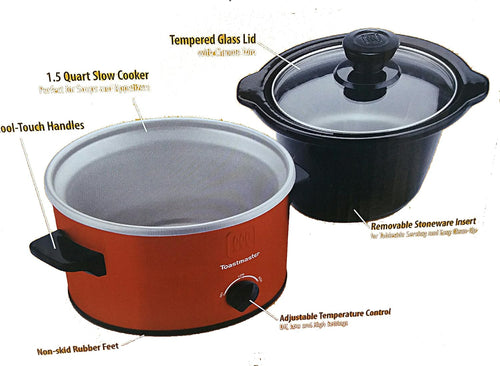 1.5 Quart Slow Cooker with Removable Stoneware L640253