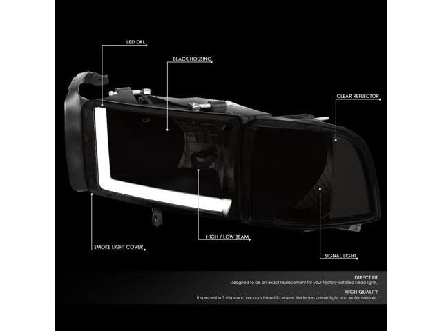 Black Housing Smoked Lens LED Headlights F8337