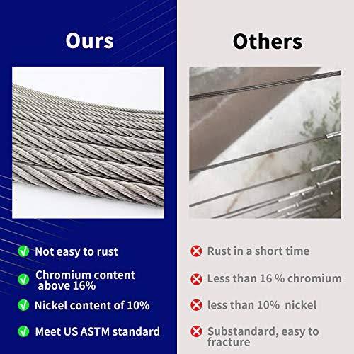 1/8' T316 Stainless Steel Cable Wire Rope V7835
