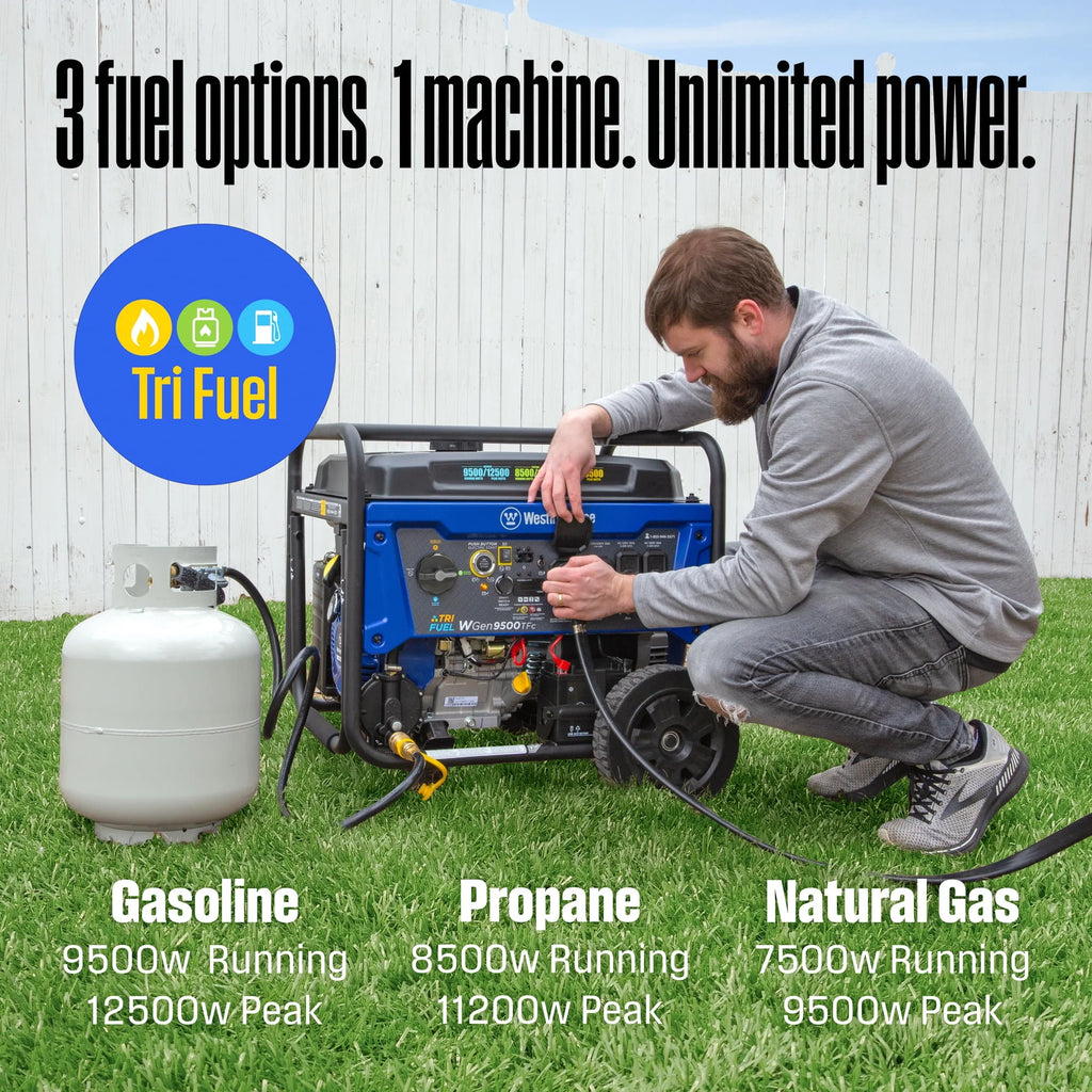 12,500 Peak Watt Dual Fuel Portable Generator U866