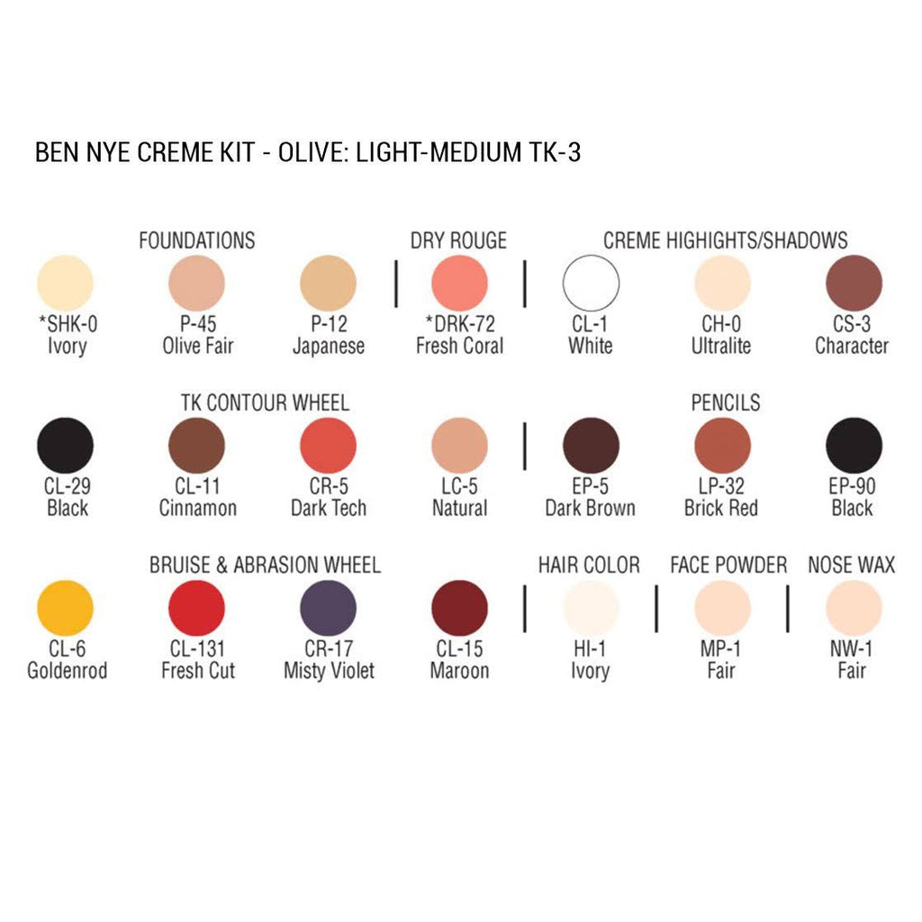 Light-Medium Theatrical Pro Makeup Kit Z273