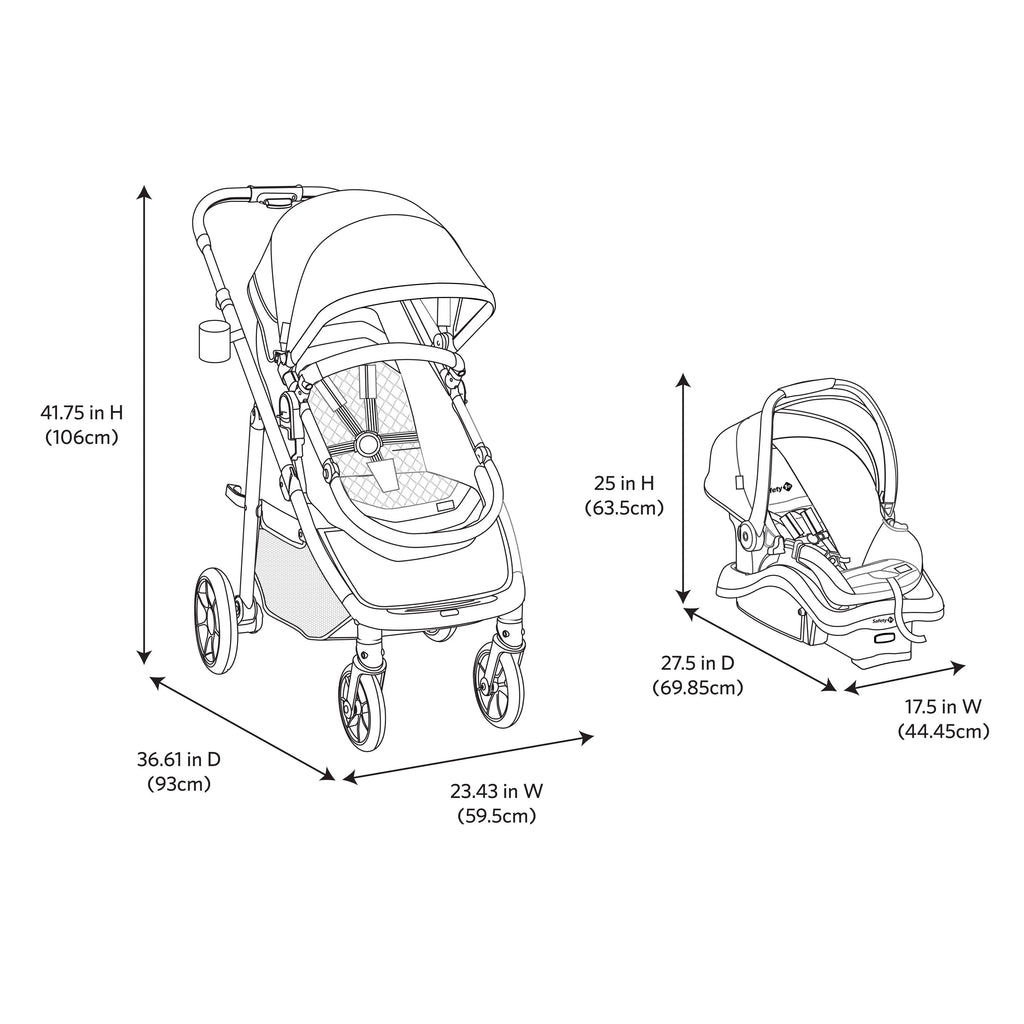 Modular Travel System Stroller and Infant Car Seat L569