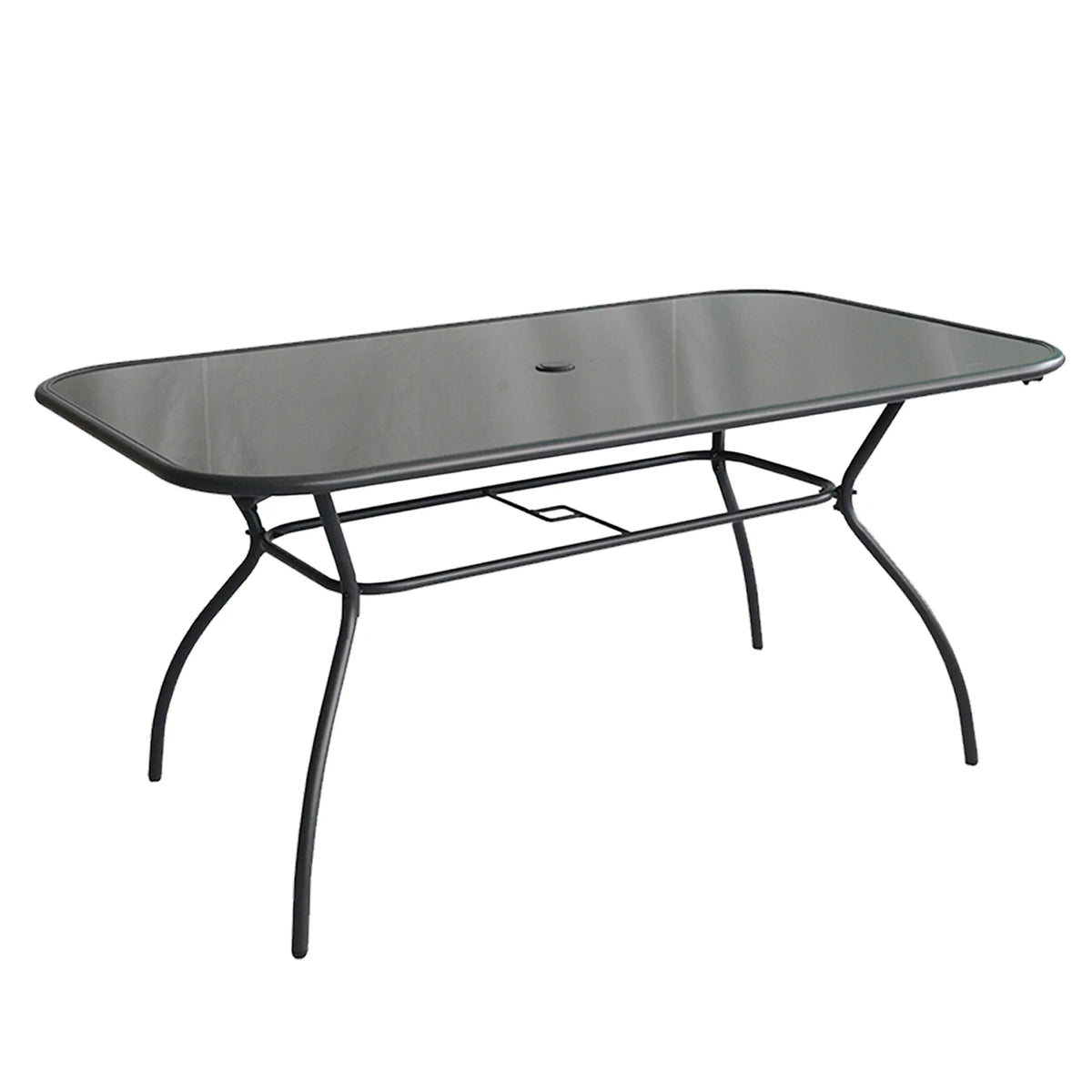 7 Pcs Wicker Dining Set with Tempered Glass Table H1185