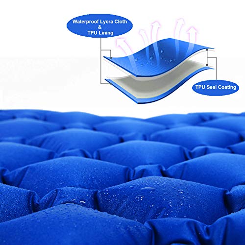 Inflatable Camping Sleeping Pad with Pillow X685770