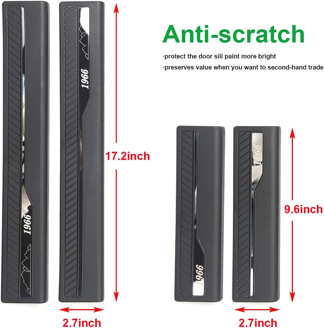 Car Door Sill Guards ABS Door Edge Guard Pack of 2 R79473