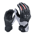 Vintage Leather Two-Finger Touchscreen Motorcycle Gloves E8050