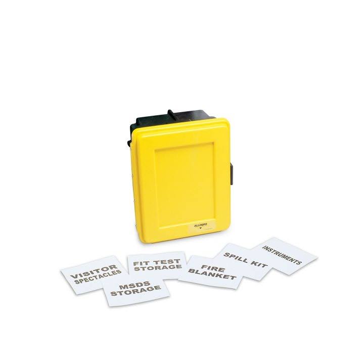 Medium Yellow Wall Case with Label Kit, 1 Shelf E26957