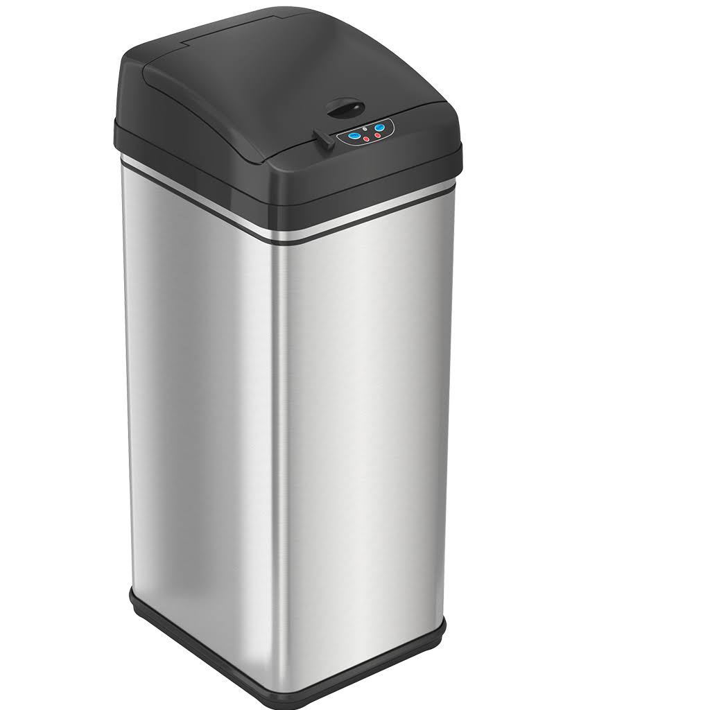 13 Gallon Stainless Steel Sensor Trash Can B993