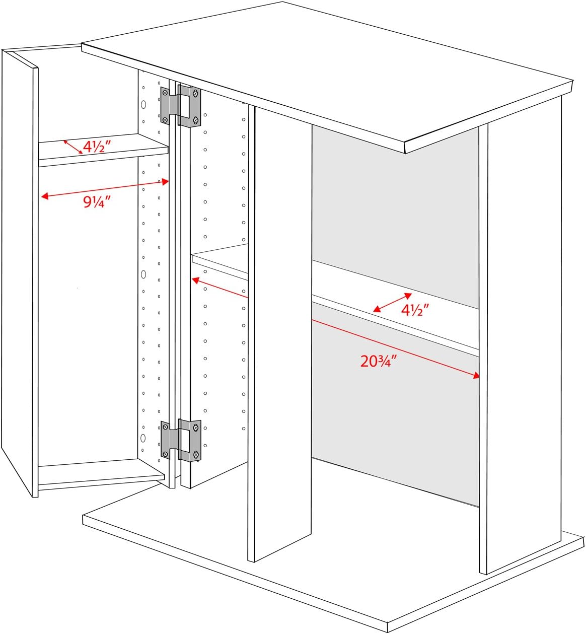 Black Locking Media Storage Cabinet S87599