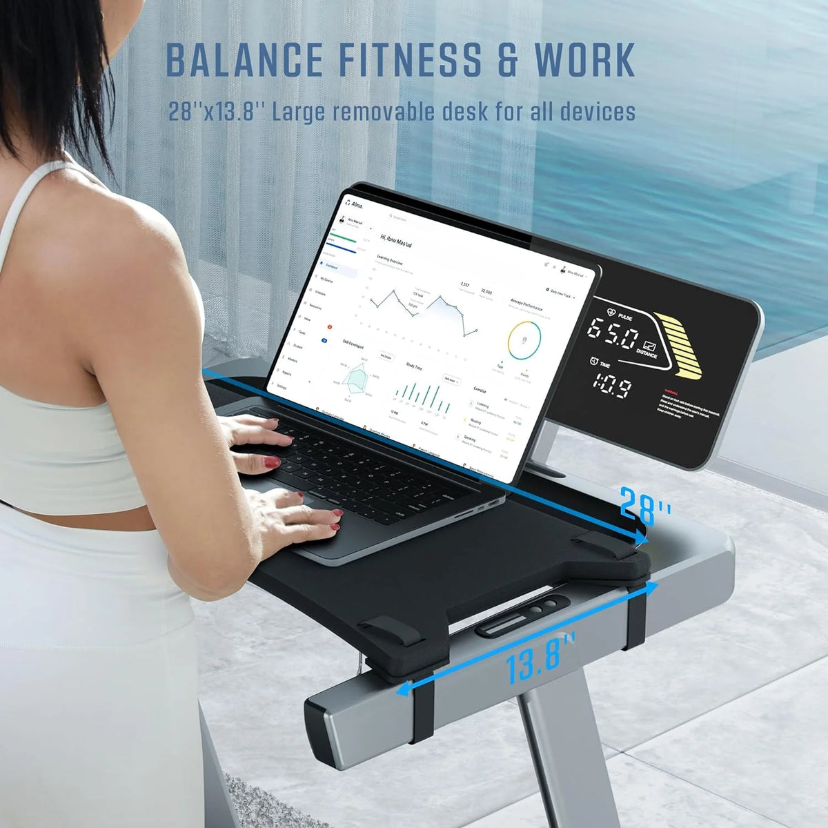 Foldable 2.5 HP Treadmill with Incline R707