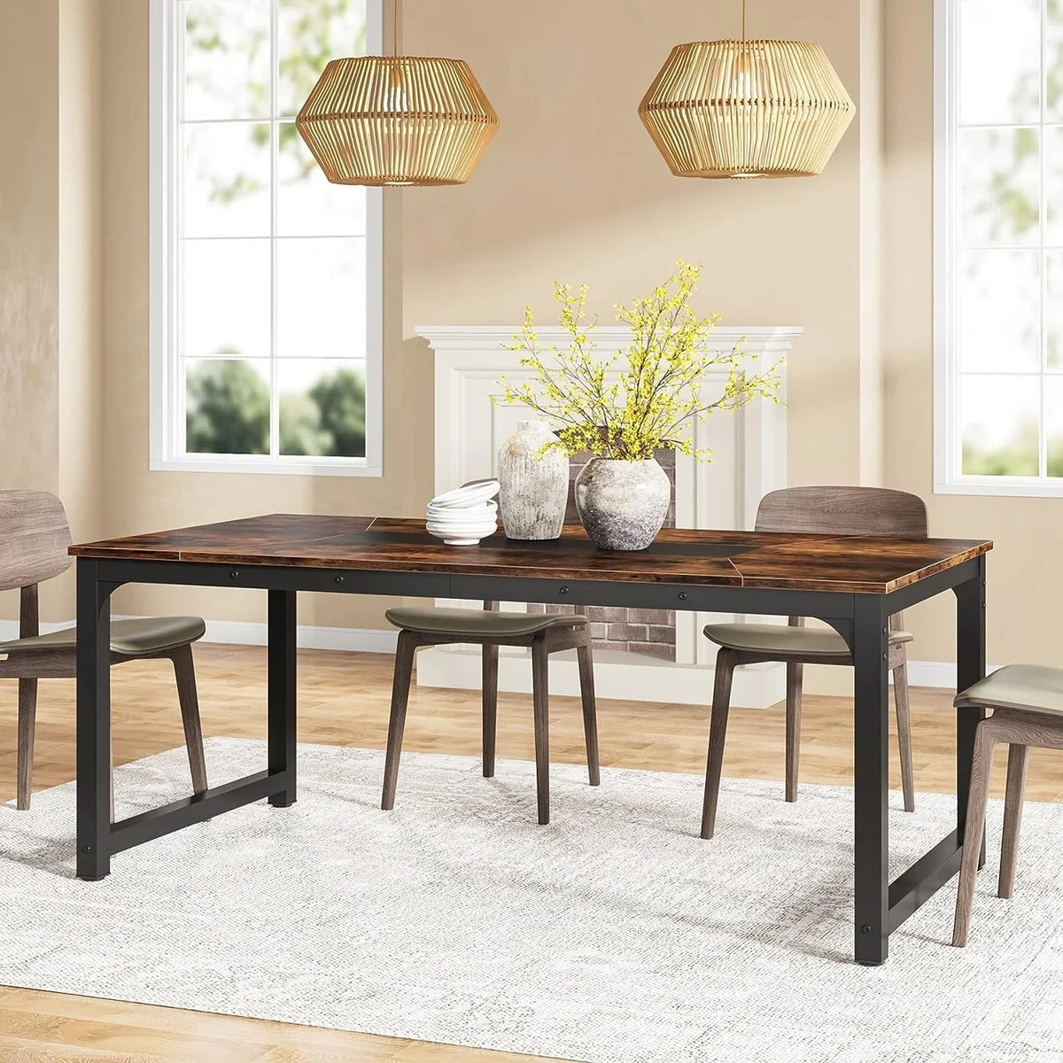 71"x35.4" Dining Table for 6-8 Person W25476