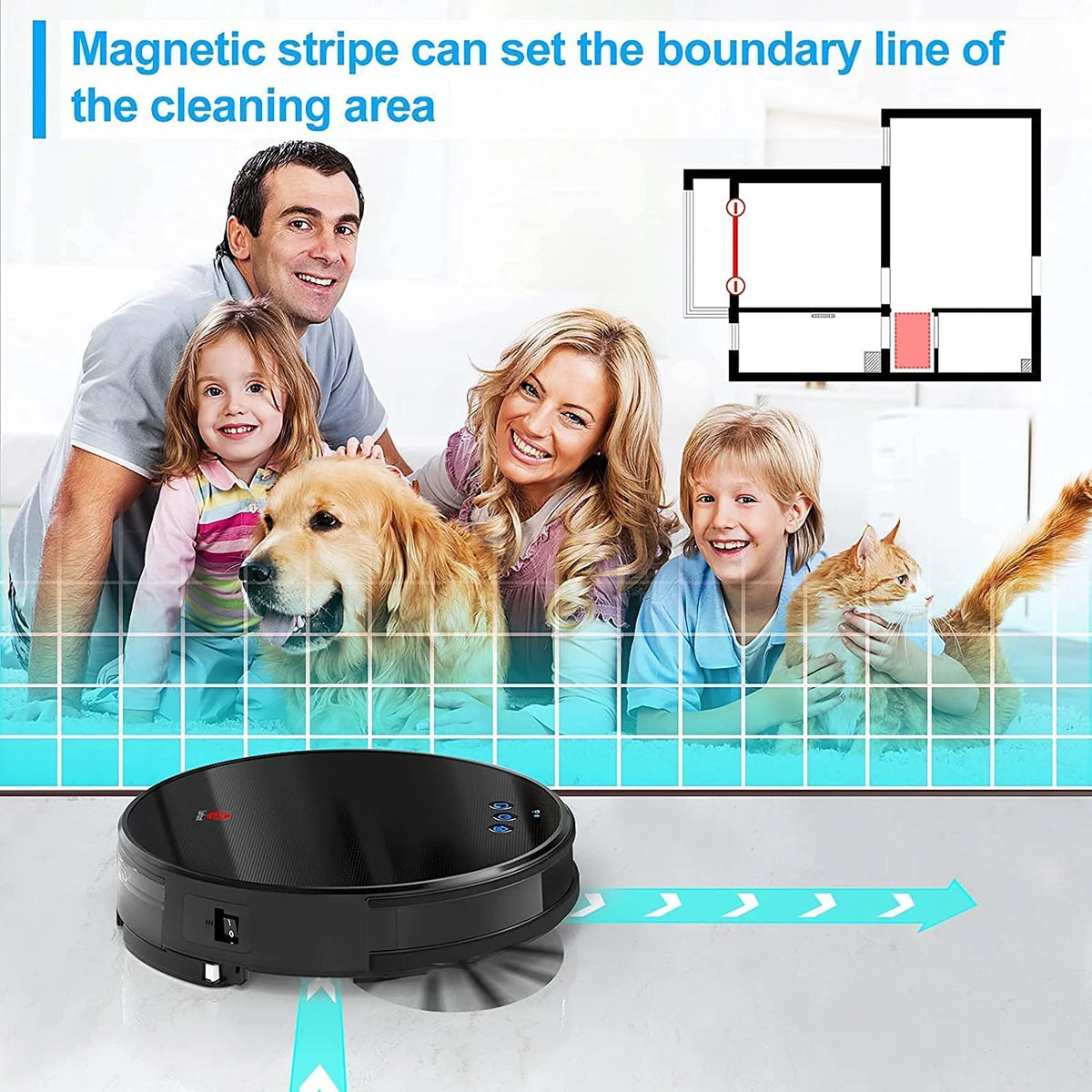 Robot Vacuum Cleaner and Mop, 160ml Water Tank, 3-in-1 Y551