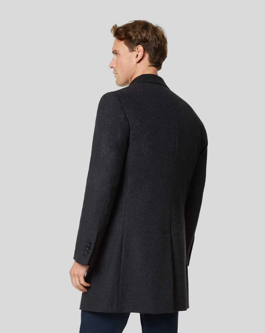 Charcoal Wool Cashmere Coat F507910