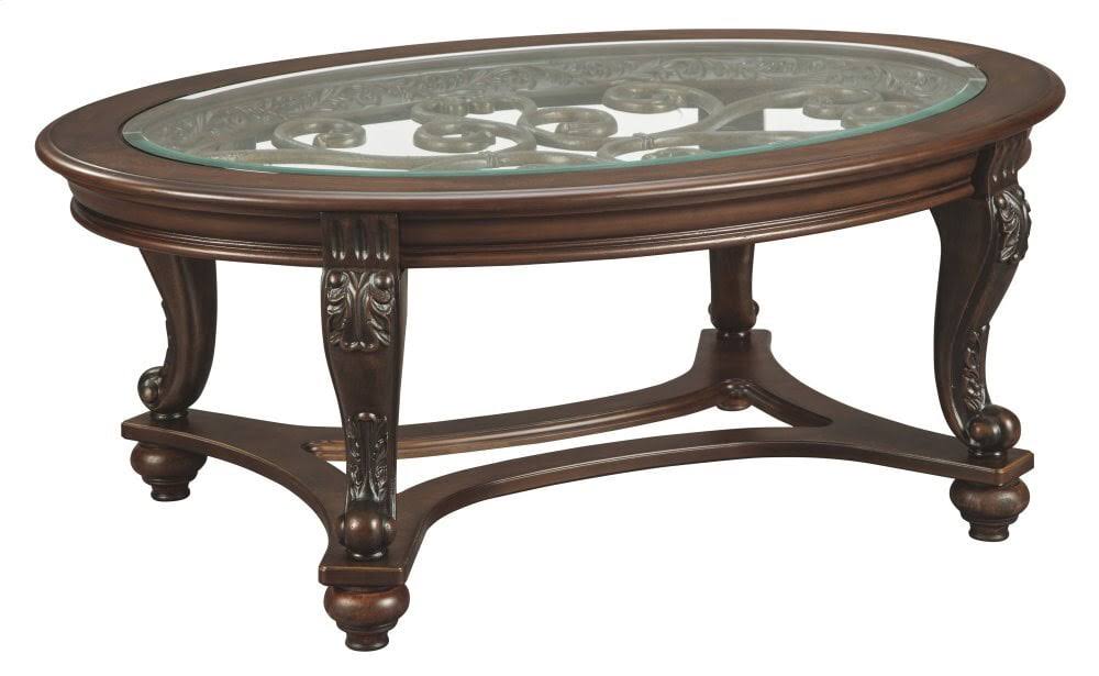 Brown Oval Cocktail Table M8636
