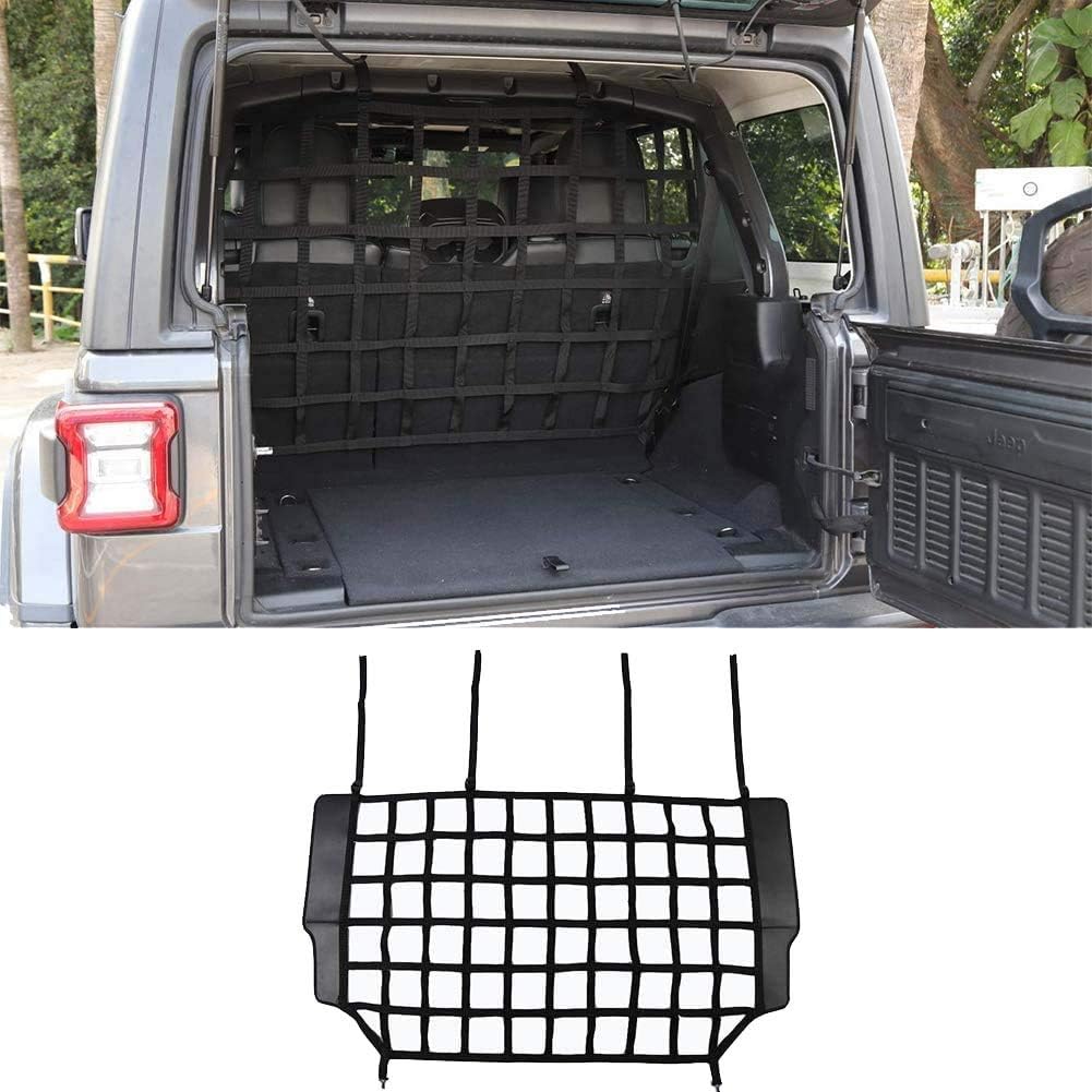 Car Trunk Isolation Net, Cargo Net for Jeep Wrangler JK and JL, JT 2007-2021 Pack of 2 N590