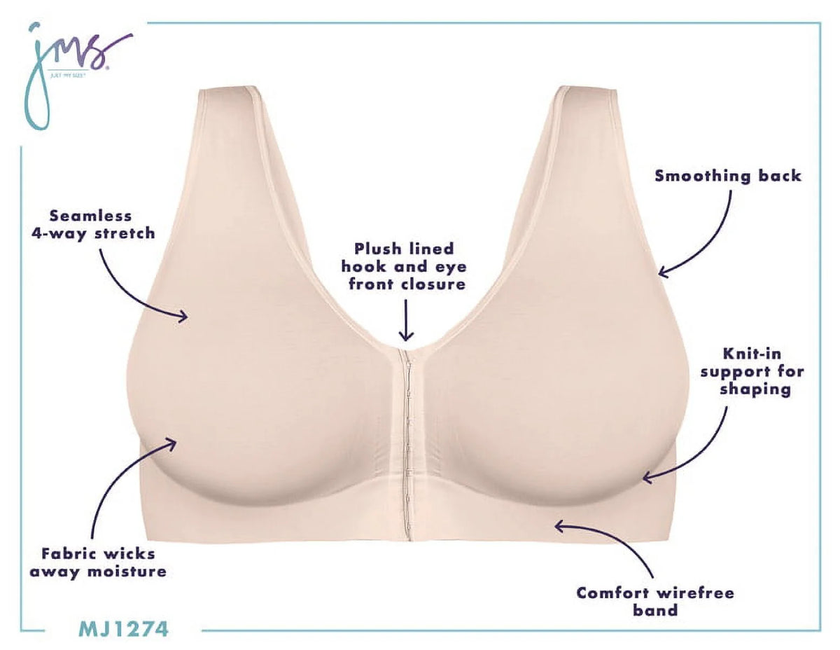 White Front-Close Seamless Bra R194494