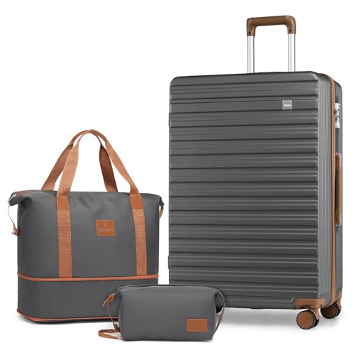 20 Inch Expandable Hard Shell Spinner Luggage with TSA Lock, Black P7649