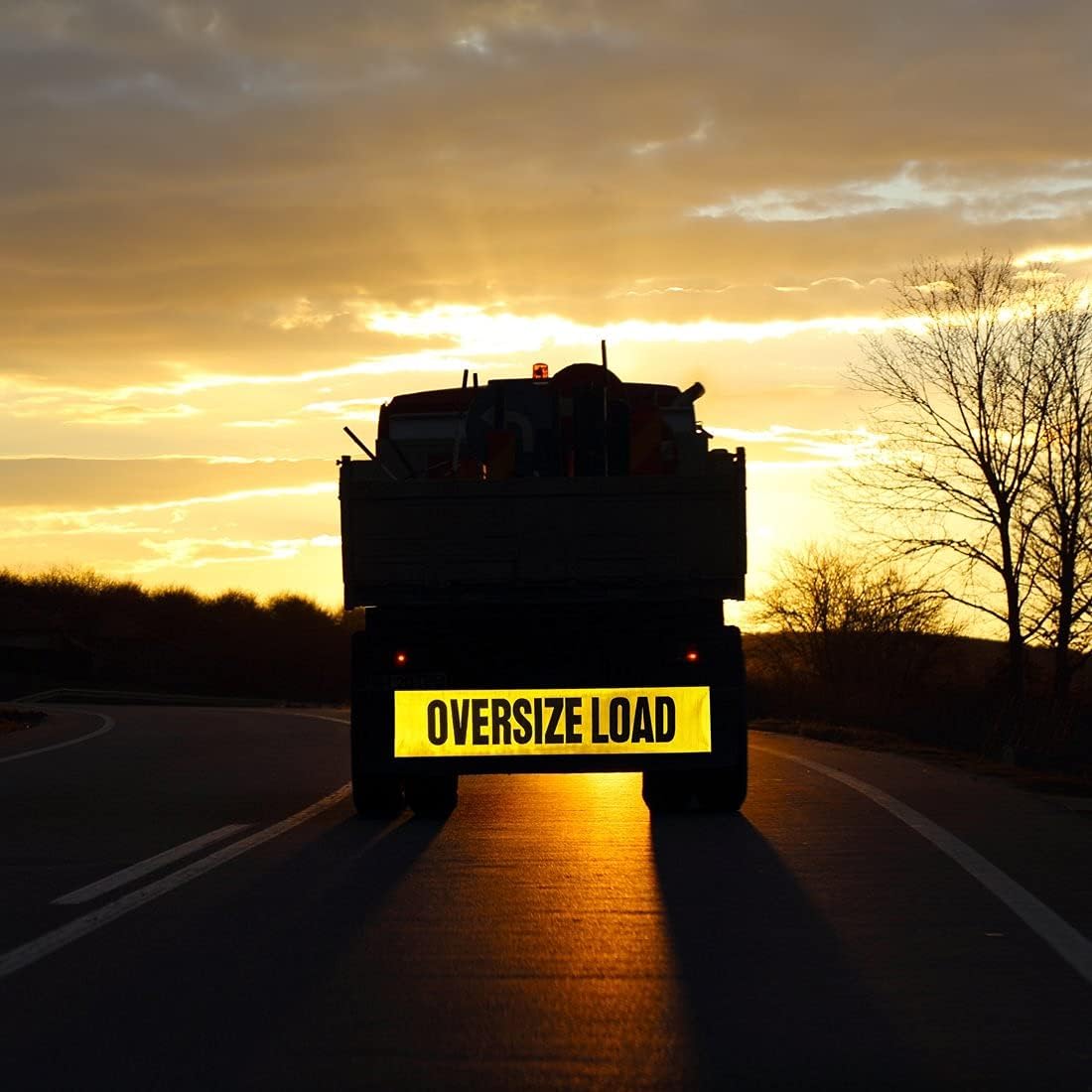 Oversize Load Banner with Stretch Cords and Metal Hooks 2 Pack 18 x 84 Inch V49978