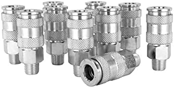 1/4" MNPT High Flow Steel Quick-Connect Coupler Box of 10 Z37401