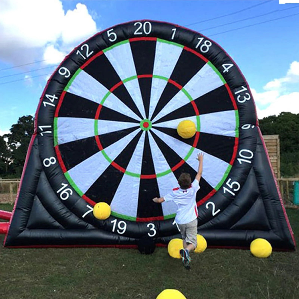 10ft Inflatable Dart Board Golf Foot Game Soccer Kick Air Blower Bouncer Sport G505