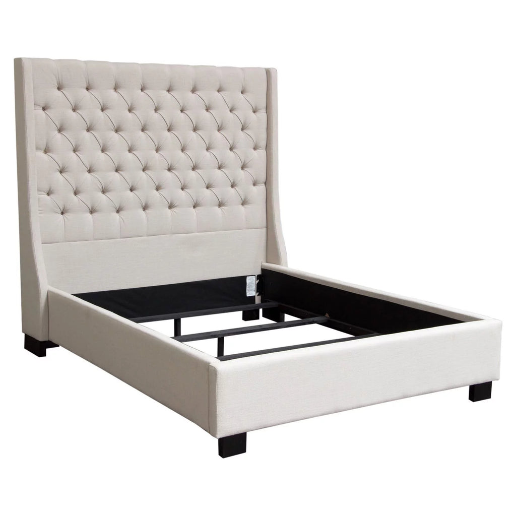 Tufted Bed with Vintage Wing N3303